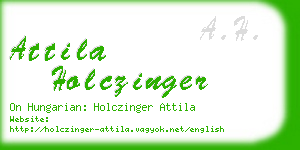 attila holczinger business card